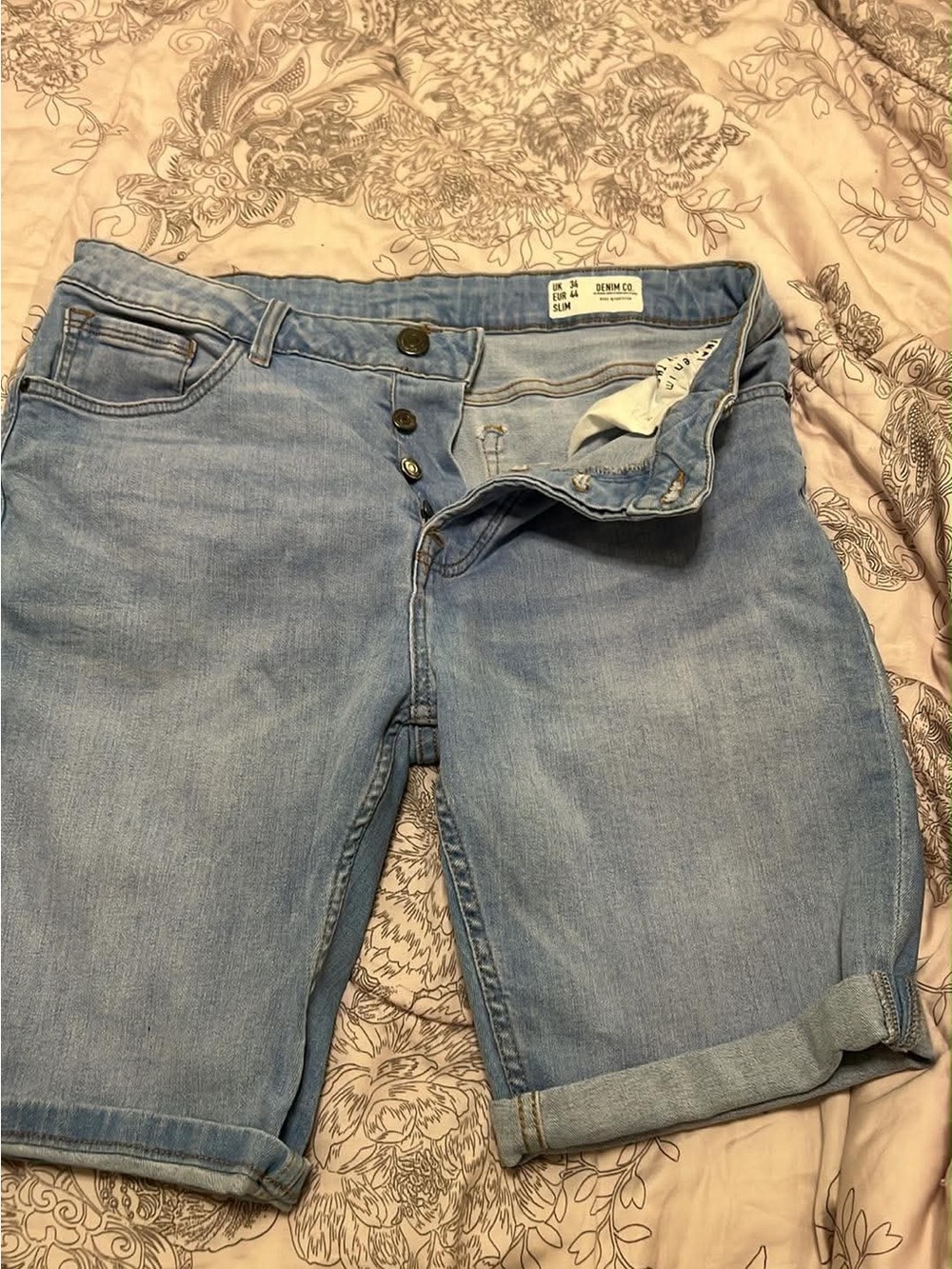 Denim&Co Light Wash Men’s Jean Shorts